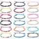 18Pcs Adjustable Woven Anklets Bracelets Bohemian Braided Rope Bracelets Waterproof Bracelet